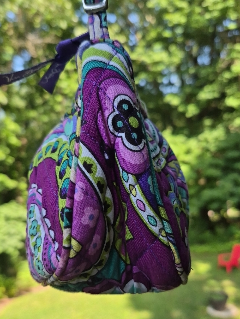 Vera Bradley Heather Frannie Crossbody Bag Purse Retired 2013 Paisley - Picture 3 of 12